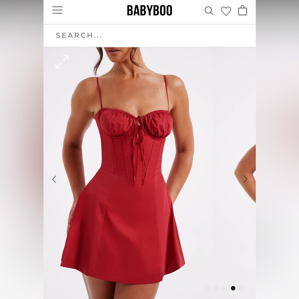 Babyboofashion mini cherry red dress size L brand new